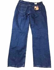 Lee Riders Jeans Womens 18L Blue Denim Relaxed Flat Front Tapered Leg NWT picture