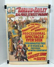 Vintage 1971  Ringling Bros Barnum & Bailey Big Free Street Parade Circus Poster picture