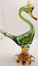 Vintage Murano Art Glass Duck Figurine , Multicolored picture