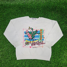 Vintage 1986 Cool Gumby Skateboard Raglan Sweatshirt Teens Small White Colorful picture