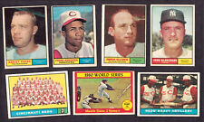 1961 TOPPS original BASEBALL CARDS -YOU Pick A PLAYER CHOICE VINTAGE - #250 & UP picture