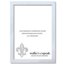 Walls That Speak White Picture Frame for Puzzles, Posters, Photos, or Artwork picture