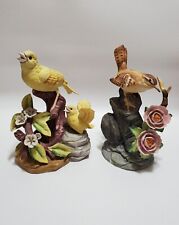 Vintage Lot Of Ceramic Bird Figurines, Arnart Canary, Andrea By Sadek Marsh Wren picture