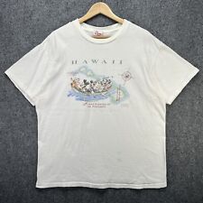 Vintage Mickey Mouse Shirt Mens XL White Retro Style Disney Spellout Hawaii 90s picture