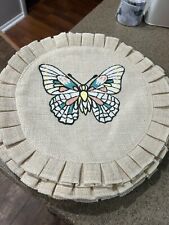 Nicole Miller Jute Butterfly Placemats. Set of 6 Round 15.5” picture