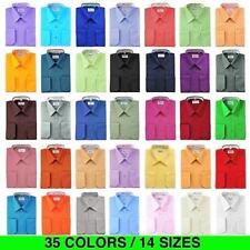 New Berlioni Italy Men Premium Classic French Convertible Cuff Solid Dress Shirt picture