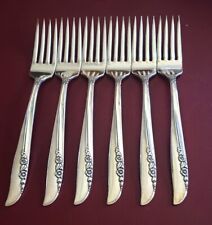 Oneida Lilac Time Silver Plate 1881 Rogers Ltd Dinner Forks Lot 6 picture