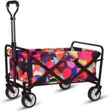 Folding Wagon, Collapsible Outdoor Utility Wagon Picnic Camping Cart for Picnic picture