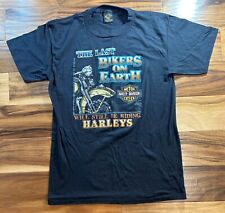 Vintage 1985 Harley Davidson 3D Emblem Last Bikers On Earth Shirt 1980s USA L picture