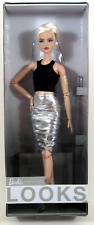Barbie Signature Looks Model #8 Blonde Pixie Cut Black and Silver Outfit HCB78 picture