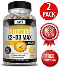 (2 Bottles) Vitamin K2 (MK7) D3 5000 IU Supplement, BioPerine Capsules, Immune picture
