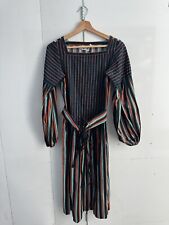 Vintage 60s 70s Albert Nipon Striped Multicolor Dress 6 picture