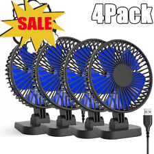 4Pack Mini 4 inch Desk Fan Strong Airflow 3 Speeds USB Powered Cord Cooling Fan picture
