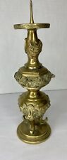 Antique Japanese Brass Candle Holder Hand Carved In Japan Ancient International picture