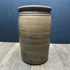 Vintage A.P. Donaghho Parkersburg West Virginia Salt Glazed Stoneware Jar picture