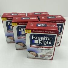5 Boxes BREATHE RIGHT Nasal Strips EXTRA STRENGTH (44 ea) Tan Strips TOTAL 220 picture