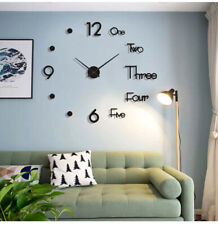 3D Large Wall Clock Modern DIY Sticker Mirror Surface Art Design Home Room Decor picture