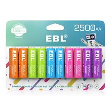 EBL 10x 1.2V Rechargeable Ni-MH AA Batteries 2500mAh Colorful Double A Battery picture