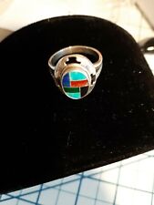 Ring Relios Sz 10 Sterling  Silver Turquois Onyx Malachite  Carolyn Pollack 🎁  picture
