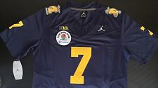 ROSE BOWL Playoff Donovan Edwards Diamond Michigan Wolverines Jersey Blue Patch picture