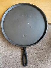 HTF Antique Early Sidney #10 Cast Iron Round Griddle - NICE picture