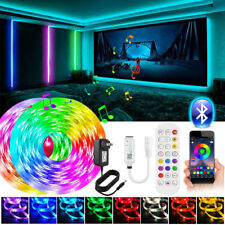 LED Strip Lights 100ft 50ft Music Sync Bluetooth 5050 RGB Room Light with Remote picture