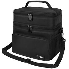 Double Deck Lunch Bag Dual Compartment for Women Men Work Office Insulated Box picture