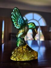 Vintage Fenton Art Glass Hummingbird Hand Painted Signed D. Cutshaw picture
