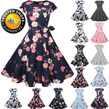 Vintage Dress 50s 60s Retro Style Rockabilly Pinup Housewife Party Swing Tea picture