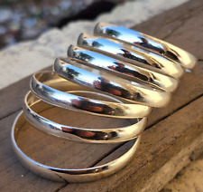 Solid 925 Sterling Silver Thick West Indian Bangle Set Of 7 Bangle For Her V427 picture