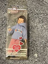 Vintage Caco Dollhouse Boy Doll Flexible Blue Peach Sweater Miniature Germany picture