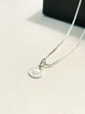 Tiffany and Co .925 Sterling Silver Circle Pendant on Chain/Necklace picture