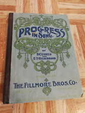Progress In Song, B.C Unseld & E.T. Hildebrand 1900s Fillmore Bros Music Vtg HC picture