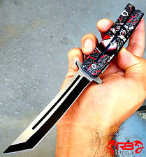 JAPANESE SAMURAI skull POCKET KNIFE Spring Folding TANGTO BladeHunting tactical picture