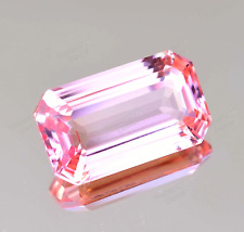Natural imperial Topaz 13.40 Ct Radiant Stunning FLAWLESS AGL Certified Gemstone picture