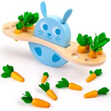 Wooden Carrot Balance Toy For Toddlers, Montessori Educational Learning Toy picture
