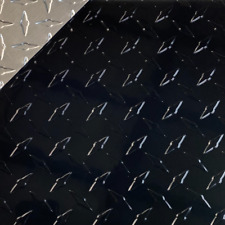 4' x 8' Black Aluminum Diamond Plate Sheet Starbrite .025” Thick, Gloss Black picture