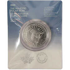 2022 Canadian Polar Bear BU Uncirculated 1 oz .9999 Silver $5 Coin picture