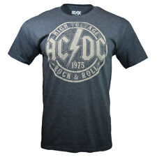 Mens AC/DC 1975 High Voltage Rock & Roll Album Vintage Look T Shirt, Gray picture
