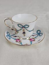 Crown Staffordshire - BUDS & BOWS / Blue Bow Pattern Teacup picture