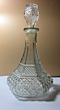 Anchor Hocking Wexford Glass Decanter 36 oz.Bottle W/Stopper Liquor Wine 12