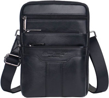 Hebetag Small Leather Sling Shoulder Bag Messenger Pack for Men Women Outdoor picture