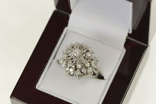 14K 0.88 Ctw 1950's Diamond Round Cluster Ring Yellow Gold *28 picture
