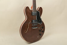 Custom Semi Hollow Body Vintage Relic Jazz 335 Electric Guitar Brown US Stock picture