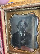 Handsome Distinguished Young Mason Masonic Man Long Hair 1/9 Plate Daguerreotype picture