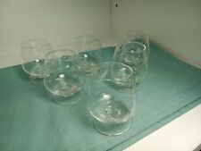 Miniature Etched Glass Brandy Snifters Set Of 6 picture
