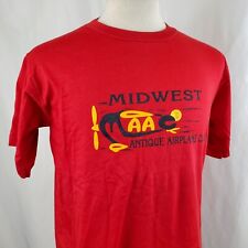 Vintage Midwest Antique Airplane Club T-Shirt Large Single Stitch Deadstock 80s picture