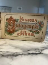 Antique 1883 PARAGON AUTOGRAPH ALBUM  - VERY RARE picture