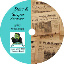 WW1 STARS and STRIPES Newspaper -71 Issues on CD - History Genealogy 1918-19 WWI picture