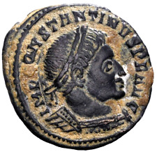 Near MS and Rare with Star Constantine I 'the Great' BI Nummus Roman Coin wCOA picture